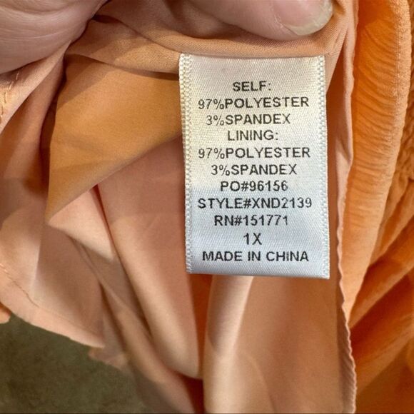 Gilli Orange Midi Sun Dress | Size 1X | NWOT - Picture 4 of 4